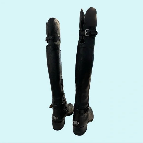 Coach Black Leather Over the Knee Boot size 6B - Picture 2 of 5
